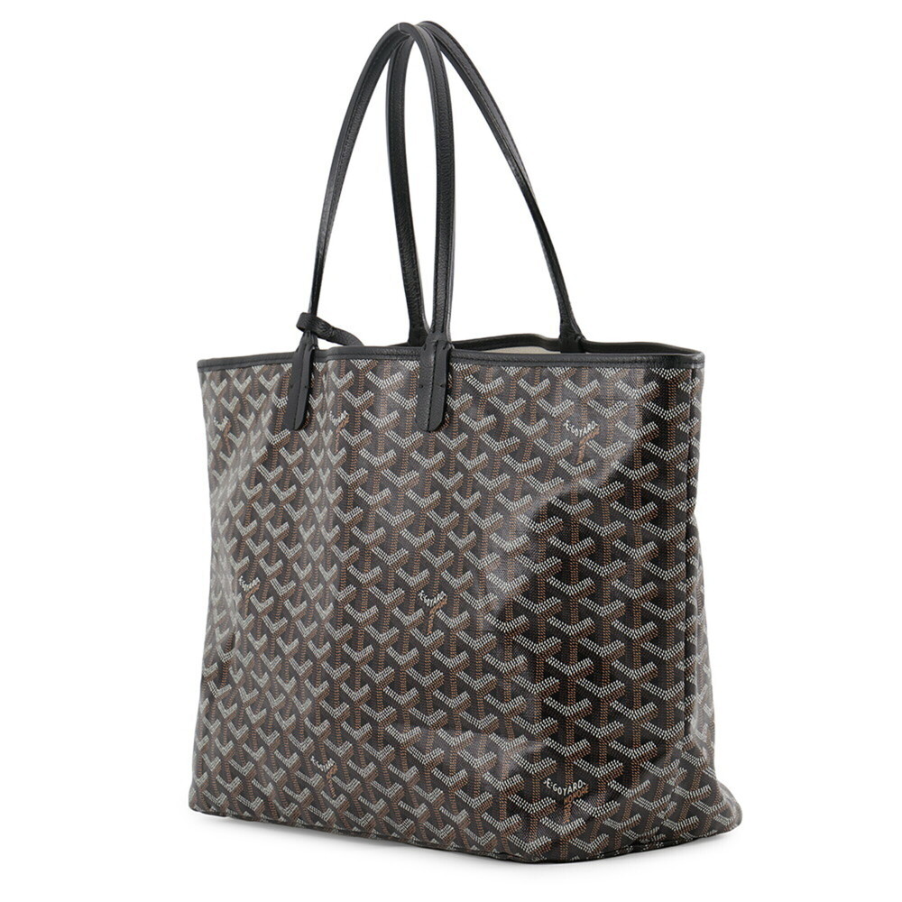 Goyard Saint Louis PM Tote Bag, Herringbone Leather, STLOUIPMLTY01CL01P, Blac... - Picture 2 of 16